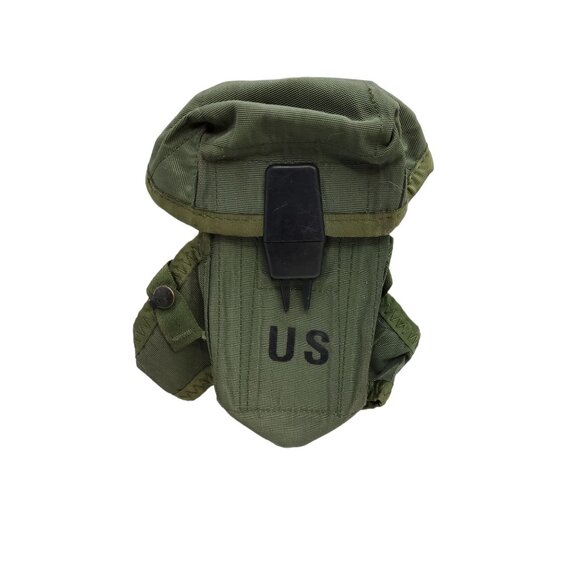 vintage military u.s. small arms extra ammo m16 10 round side carry case - Picture 1 of 5